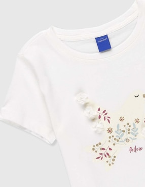 Playera Weekend manga corta para niña