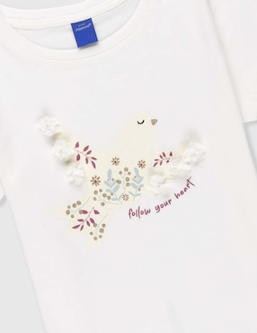 Playera Weekend manga corta para niña