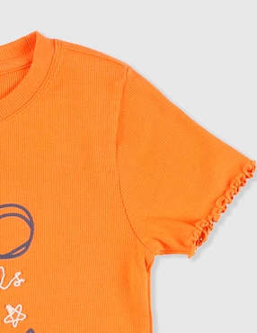 Playera Weekend manga corta para niña