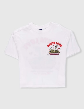 Playera Weekend manga corta para niña