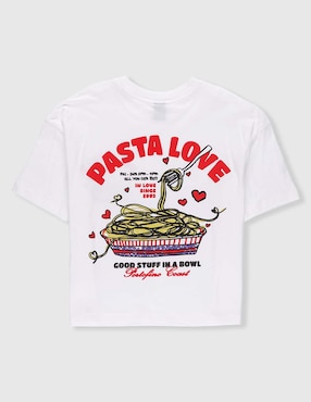 Playera Weekend manga corta para niña