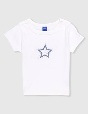 Playera Weekend manga corta para niña