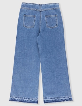 Jeans wide leg Weekend lavado desgastado para niña