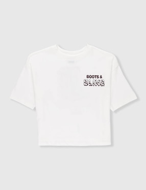 Playera Weekend manga corta para niña