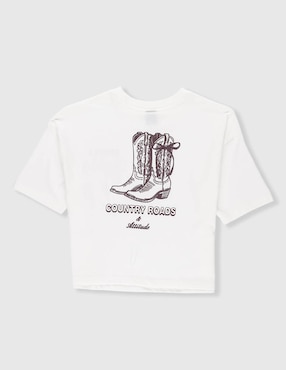 Playera Weekend manga corta para niña
