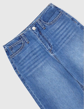 Jeans cargo amplio Weekend lavado stone wash para niña