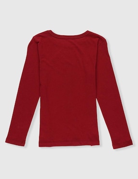Playera Weekend manga larga para niña