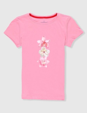 Playera Weekend manga corta para niña
