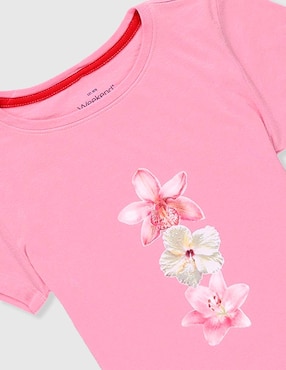 Playera Weekend manga corta para niña