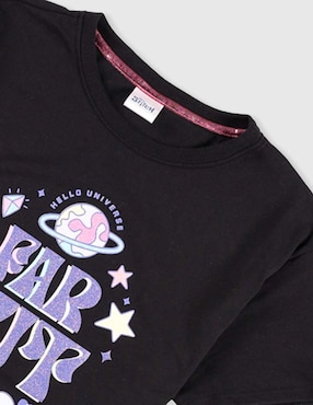 Playera Disney Dtr Stitch manga corta para niña