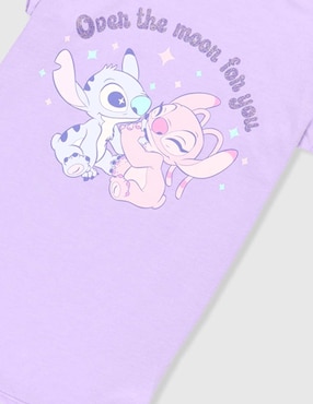 Playera Disney Dtr Stitch y Ángel manga corta para niña