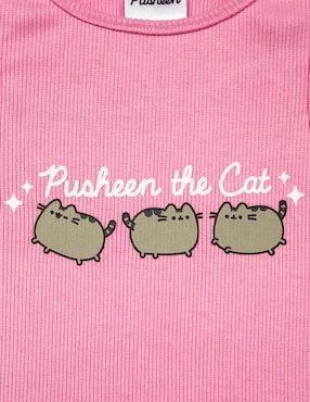 Playera Pusheen sin manga para niña