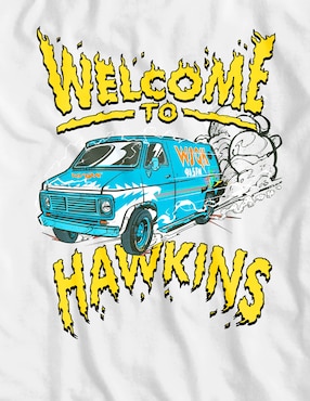 Playera Stranger Things manga corta para niña