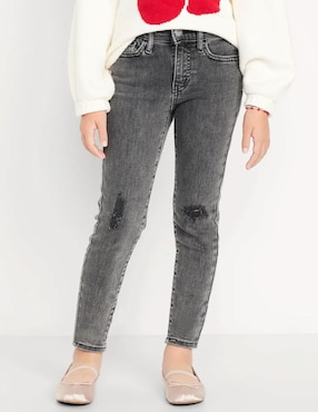 Jeans skinny Old Navy 803854-000 lavado obscuro para niña