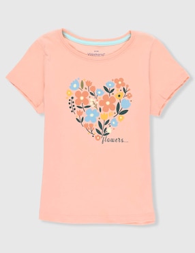 Playera Weekend manga corta para niña