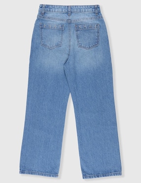 Jeans amplio Weekend lavado destruido para niña