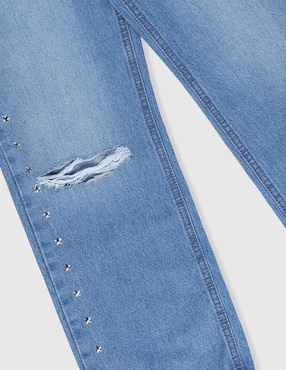 Jeans amplio Weekend lavado destruido para niña
