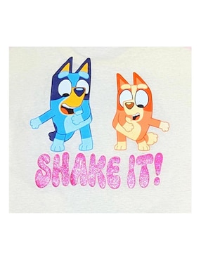 Playera Panderia Bluey y Bingo manga corta para niña