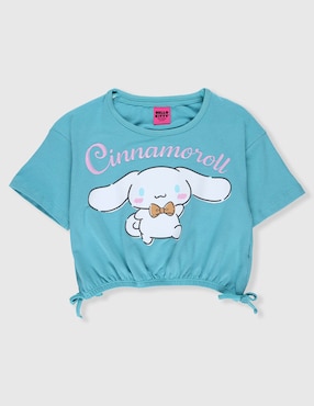 Playera Tycoon Cinnamoroll manga corta para niña