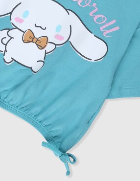 Playera Tycoon Cinnamoroll manga corta para niña