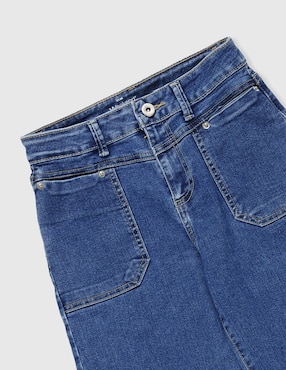Jeans wide leg Weekend lavado medio para niña