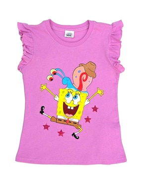 Playera Bob Esponja Bob Esponja manga corta para niña