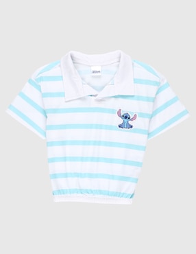 Playera Disney Dtr Stich manga corta para niña