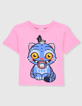 Playera Netflix Las Guerreras del K-Pop El Gat manga corta para niña