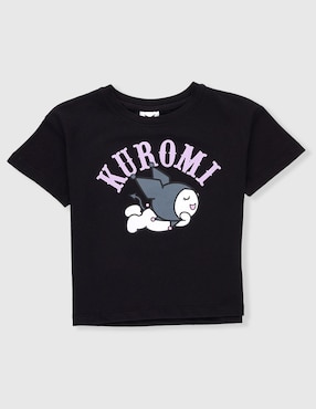 Playera Tycoon Kuromi Hello Kitty manga corta para niña