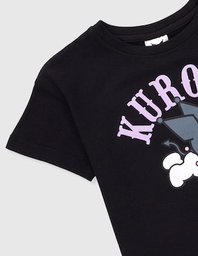 Playera Tycoon Kuromi Hello Kitty manga corta para niña