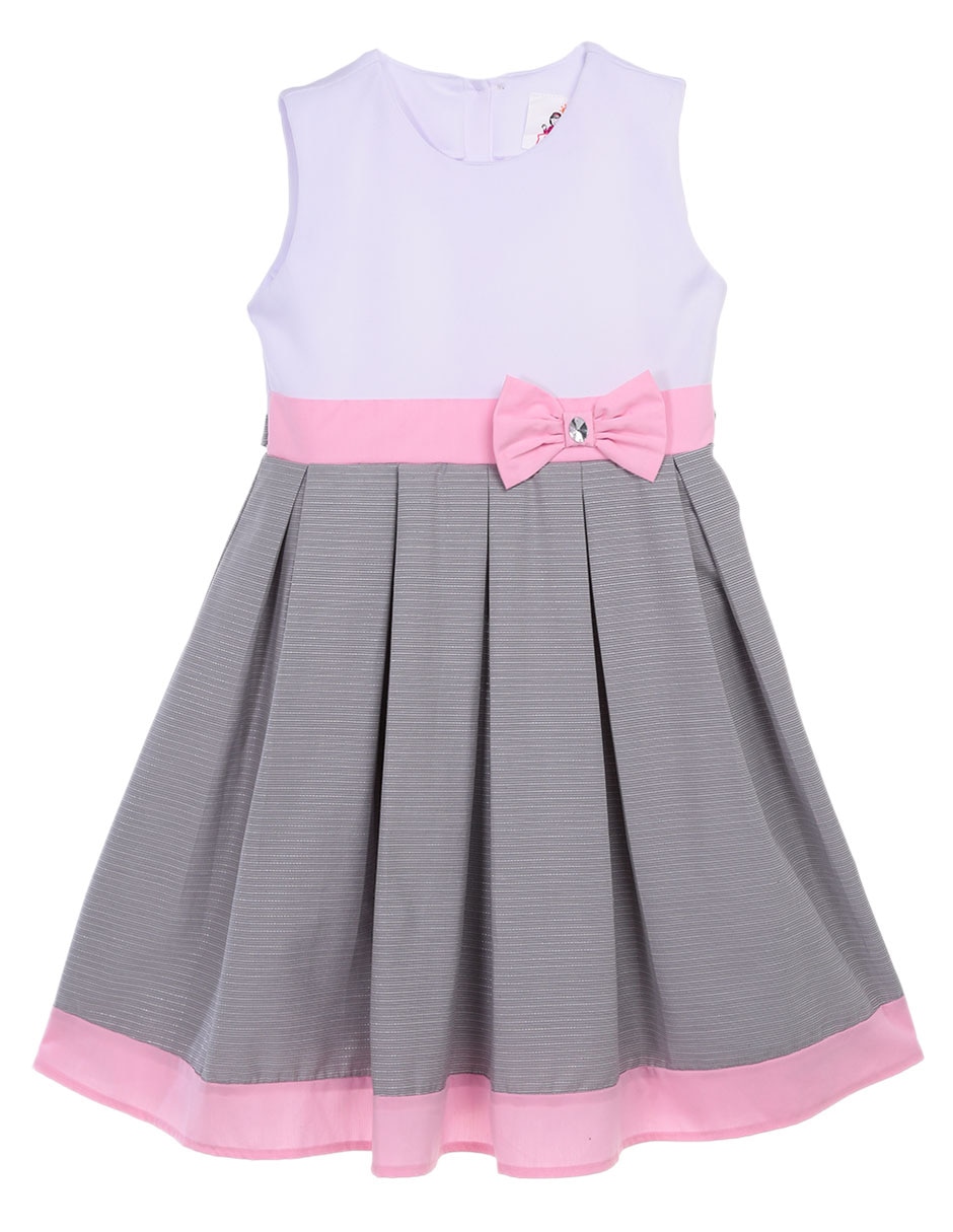 Vestido sin manga con moño para niña 1