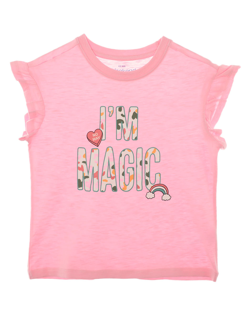 Playera rosa online niña