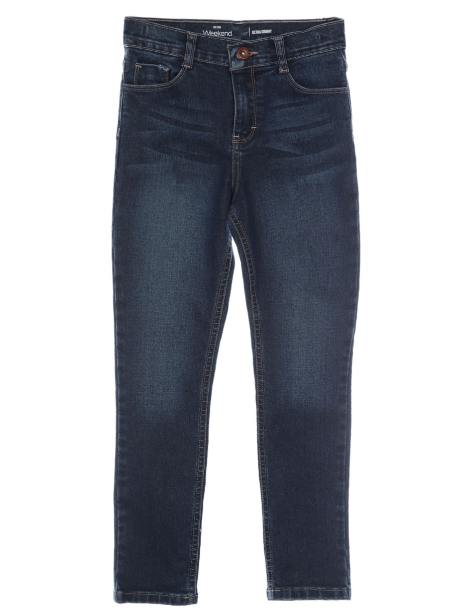 Jeans ultra skinny deslavado para niña Jeans ultra skinny deslavado para niña