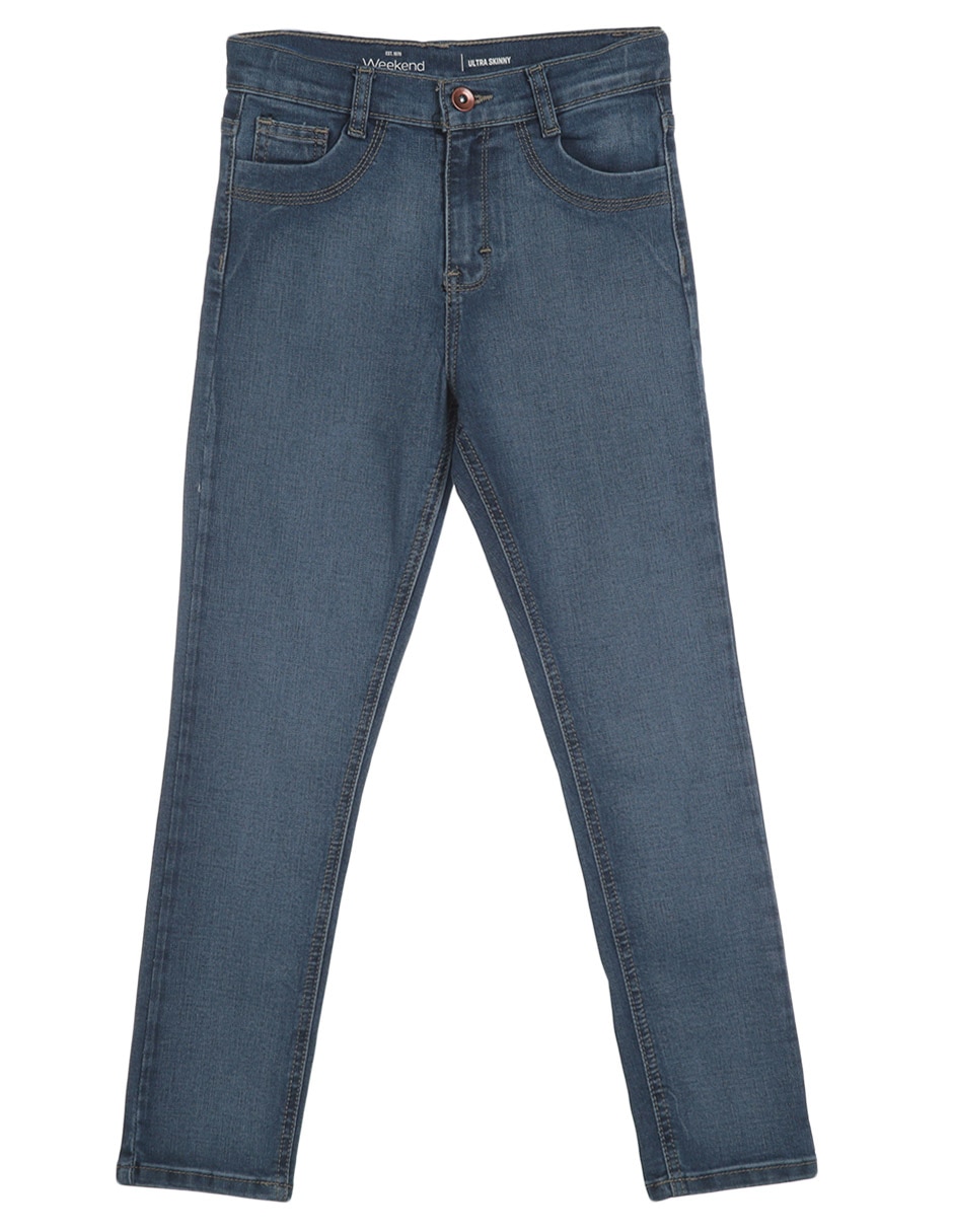 Jeans ultra skinny Weekend deslavado para nina