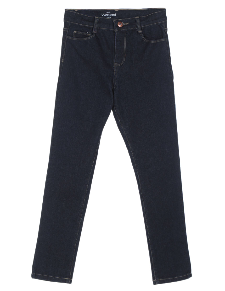 Jeans ultra skinny lavado obscuro para niña