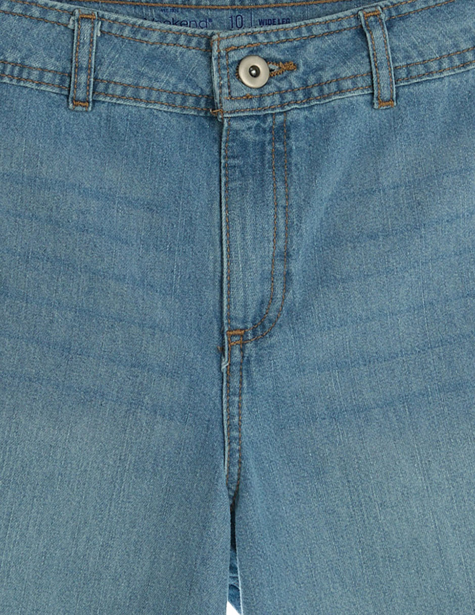 Jeans amplio lavado claro para niña 3