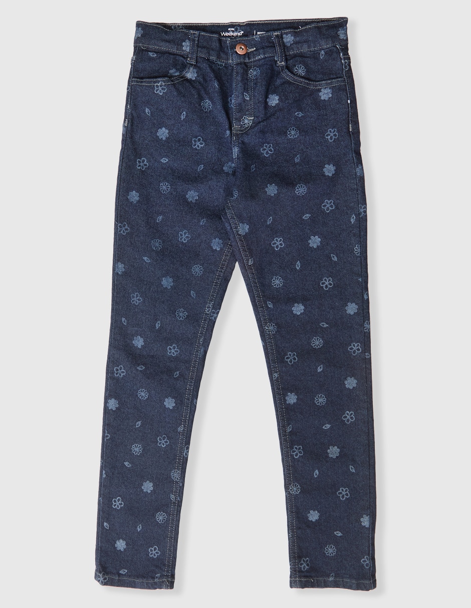 Jeans skinny lavado obscuro para niña Jeans skinny lavado obscuro para niña