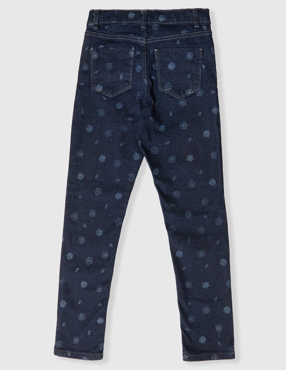 Jeans skinny lavado obscuro para niña 2