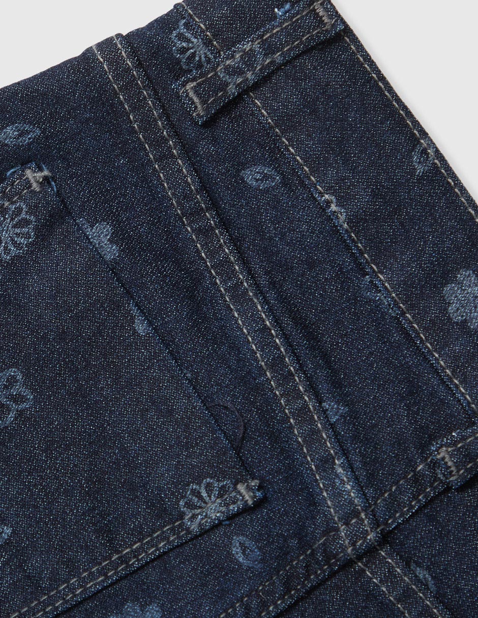 Jeans skinny lavado obscuro para niña 4