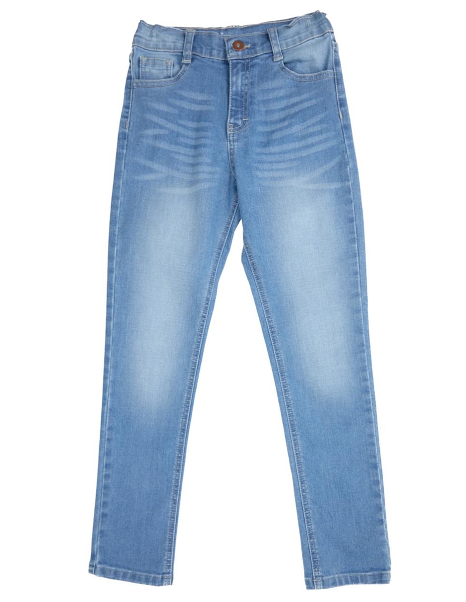 Jeans slim deslavado para niña Jeans slim deslavado para niña