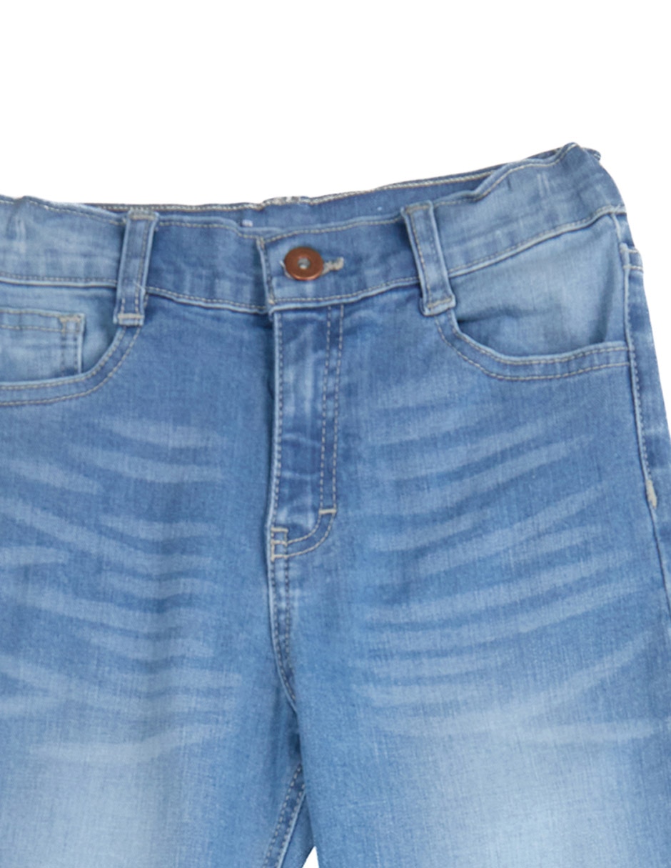 Jeans slim deslavado para niña 3