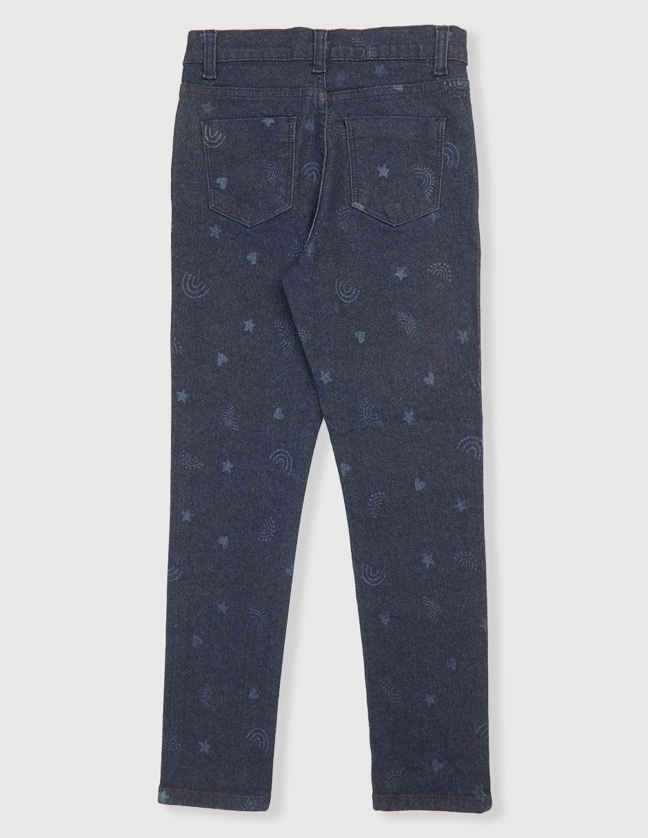 Jeans skinny lavado obscuro para niña 2