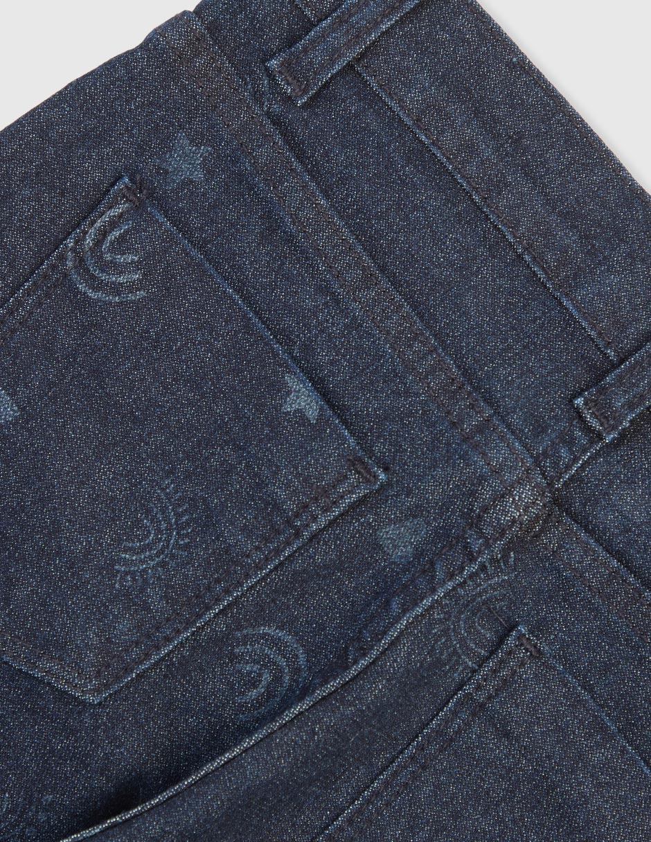 Jeans skinny lavado obscuro para niña 4