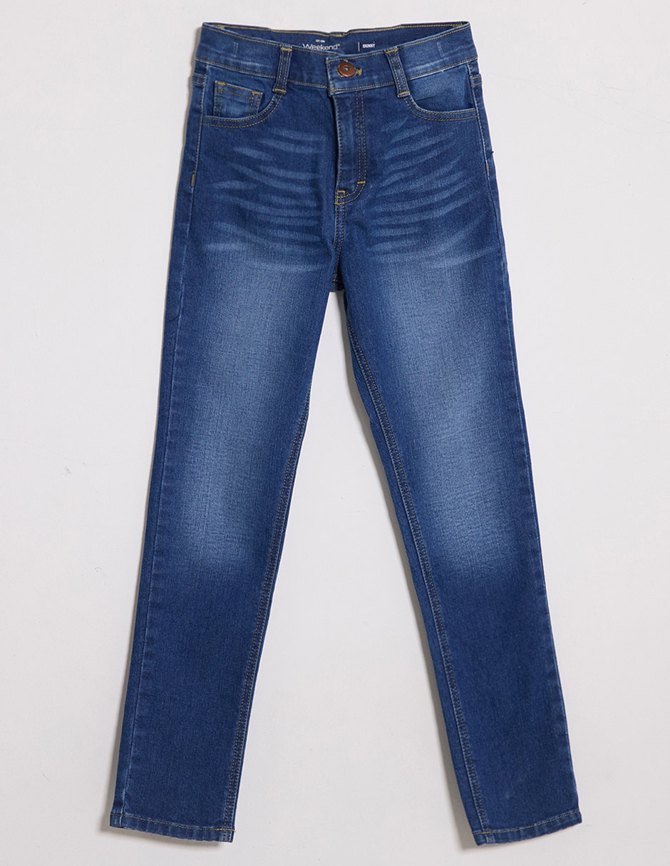 Jeans skinny deslavado para niña Jeans skinny deslavado para niña