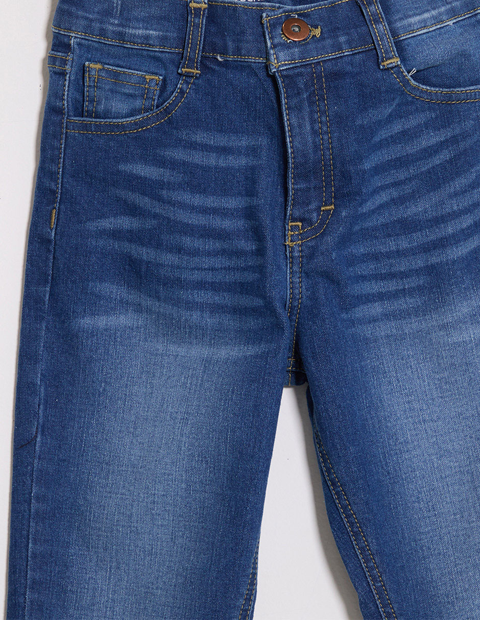 Jeans skinny deslavado para niña 3