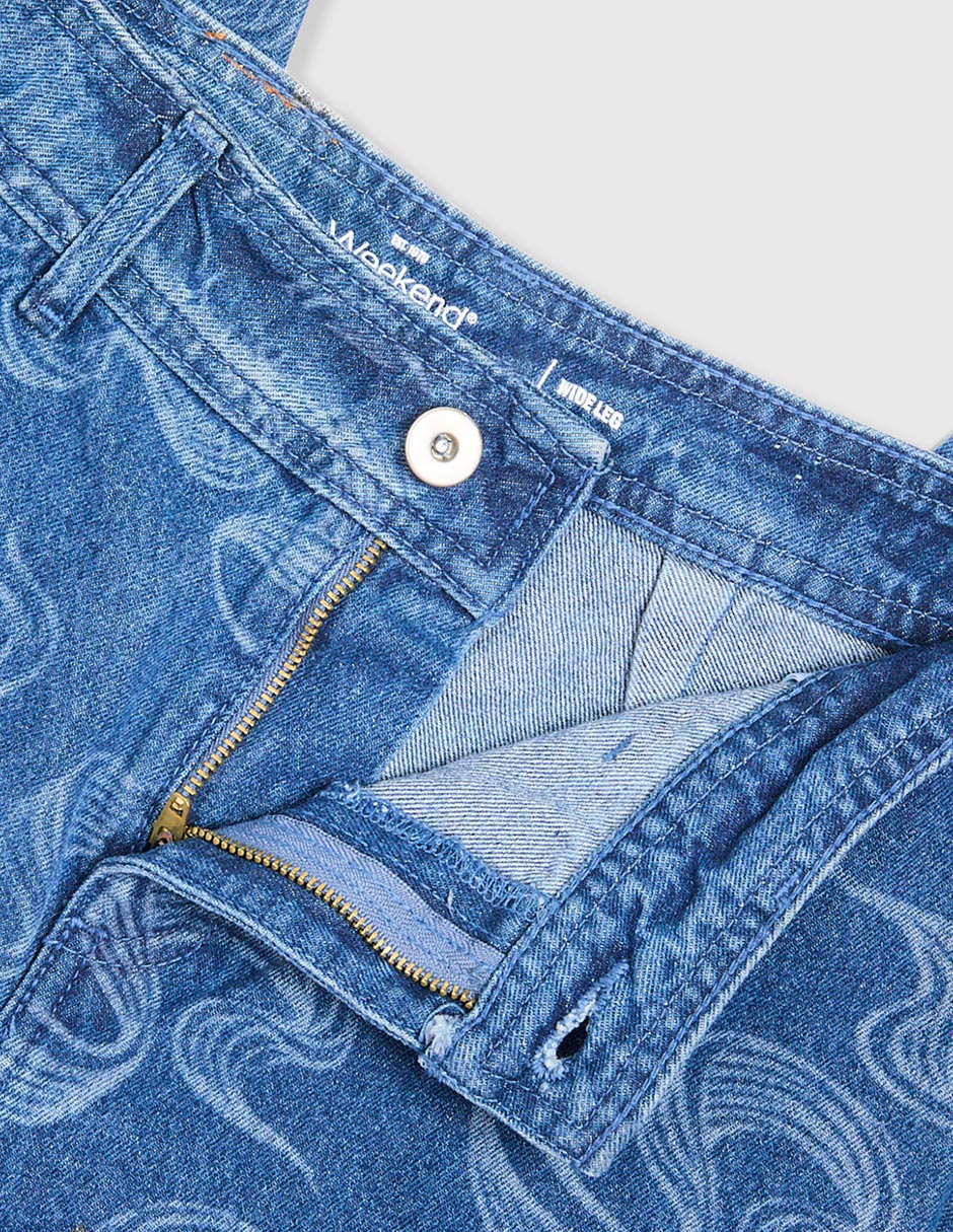 Jeans amplio lavado medio para niña 3