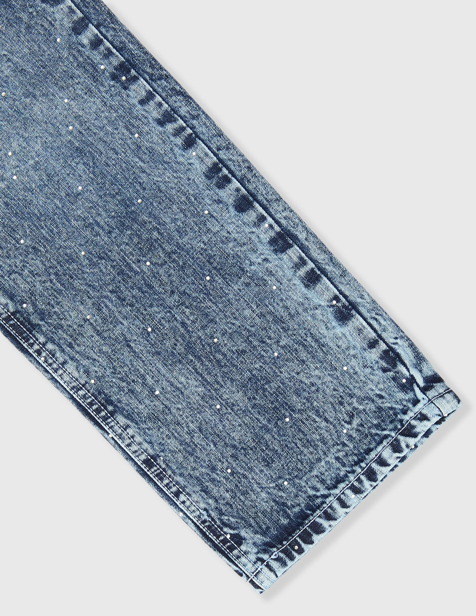 Jeans straight lavado bitono para niña 4