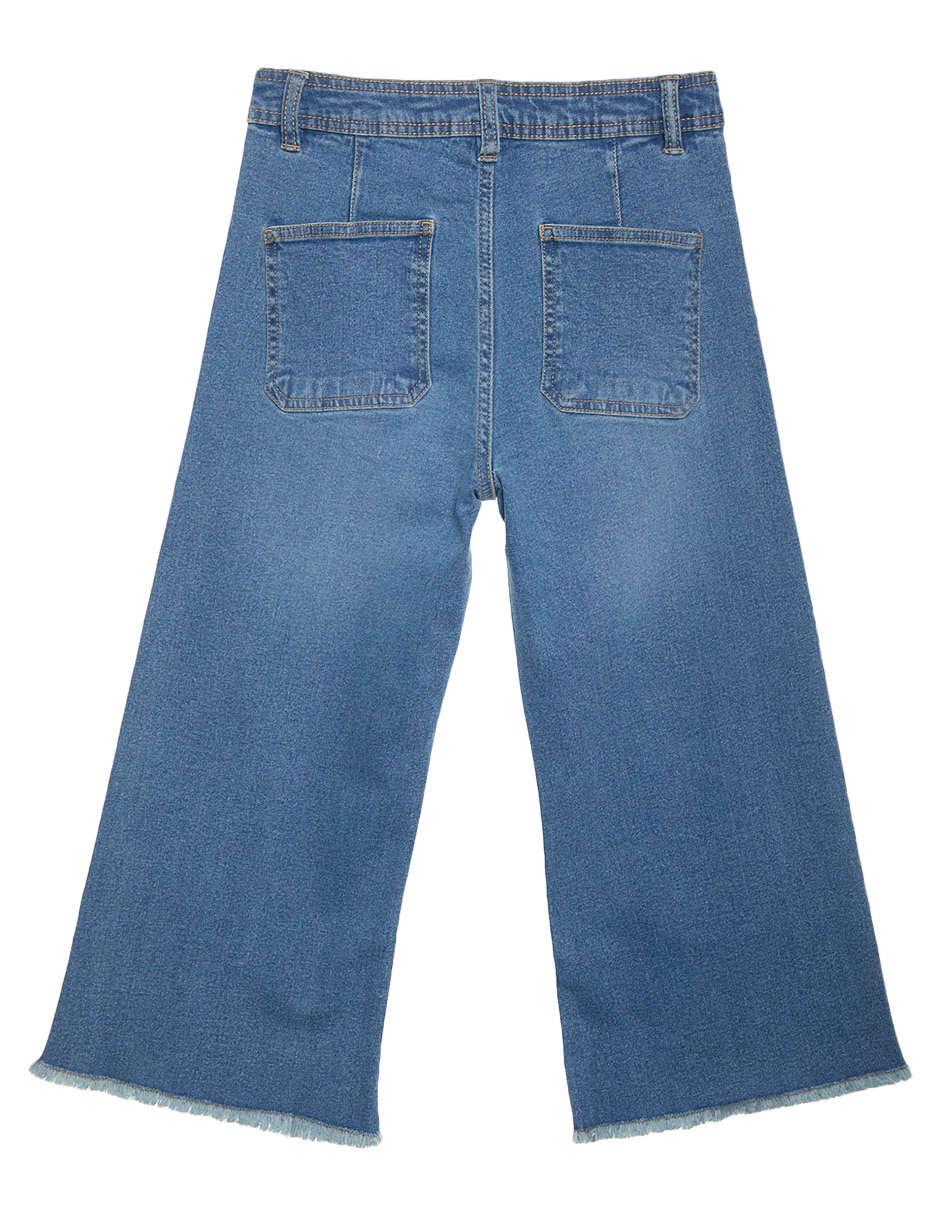 Jeans relaxed amplio lavado medio para niña 2