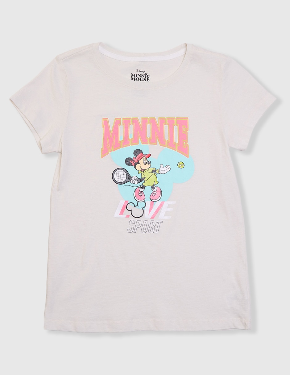 Playera Minnie Mouse manga corta para niña Playera Minnie Mouse manga corta para niña