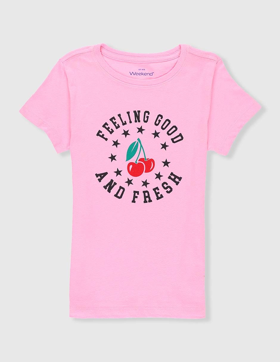 Playera manga corta para niña
